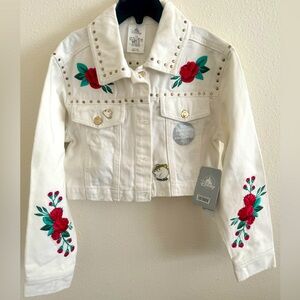 Disney Beauty And The Beast Denim Jacket NWT